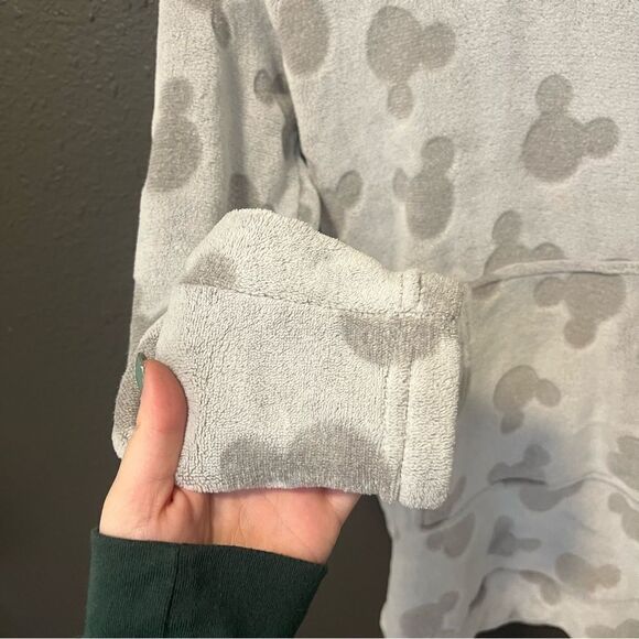Disney Womens Mickey Mouse Fleece Lounge Hoodie Grey Small - Picture 10 of 14